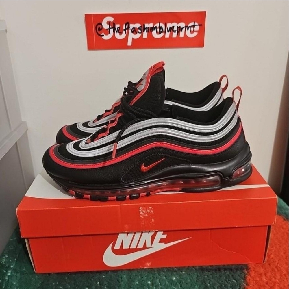 Nike Air Max 97 Black and Red Sneakers